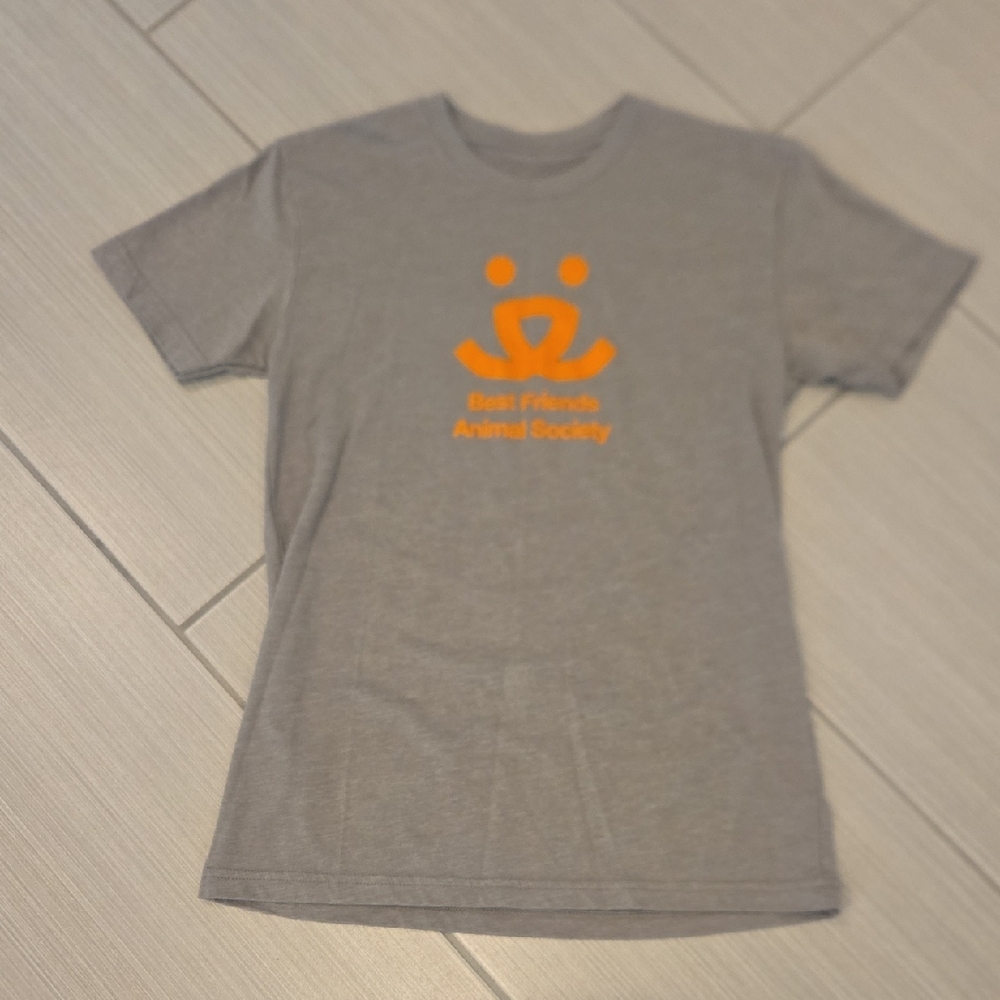 Gray T-Shirt with Orange Logo